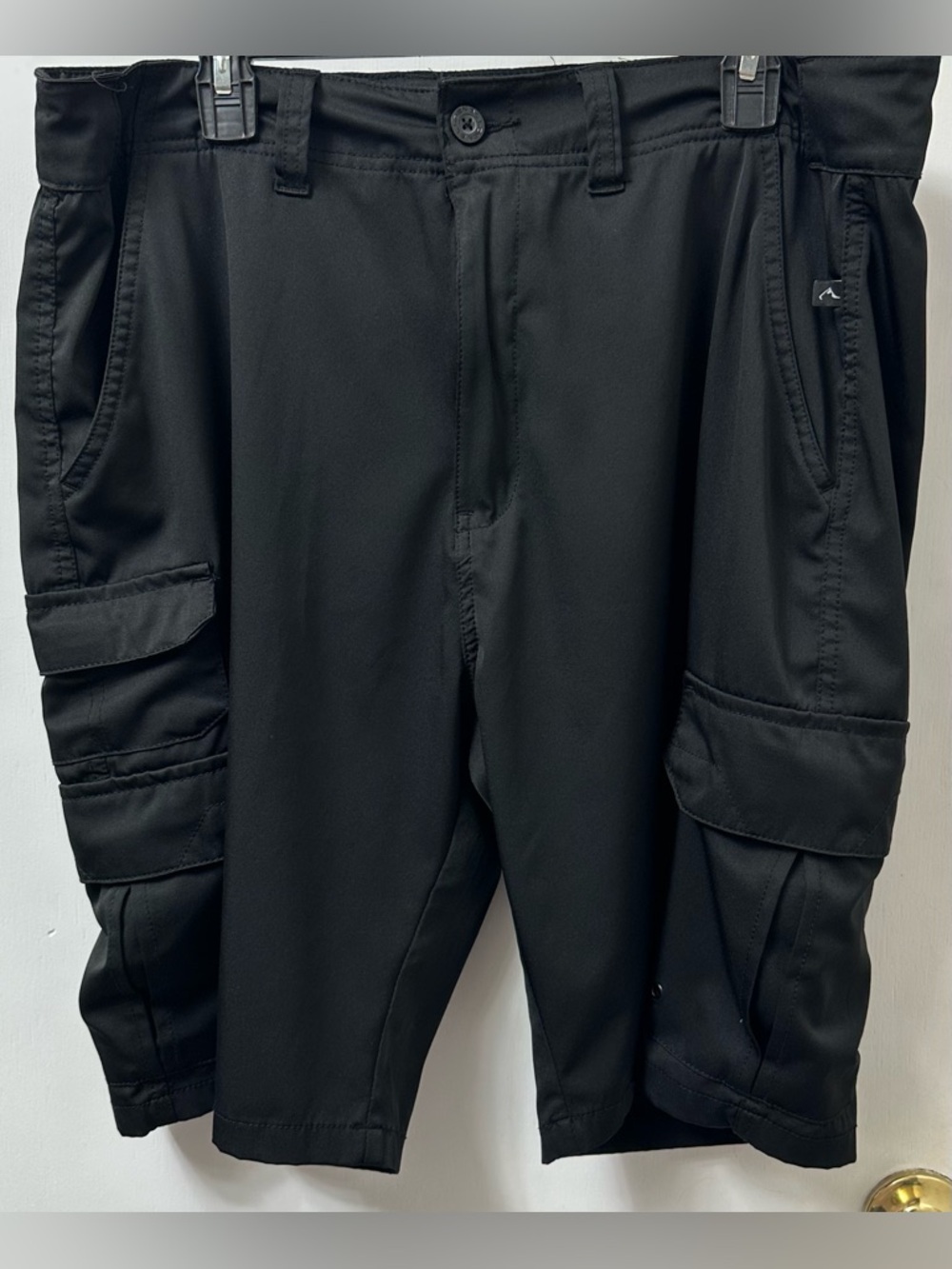 Men's Black Cargo Shorts with Utility Pockets